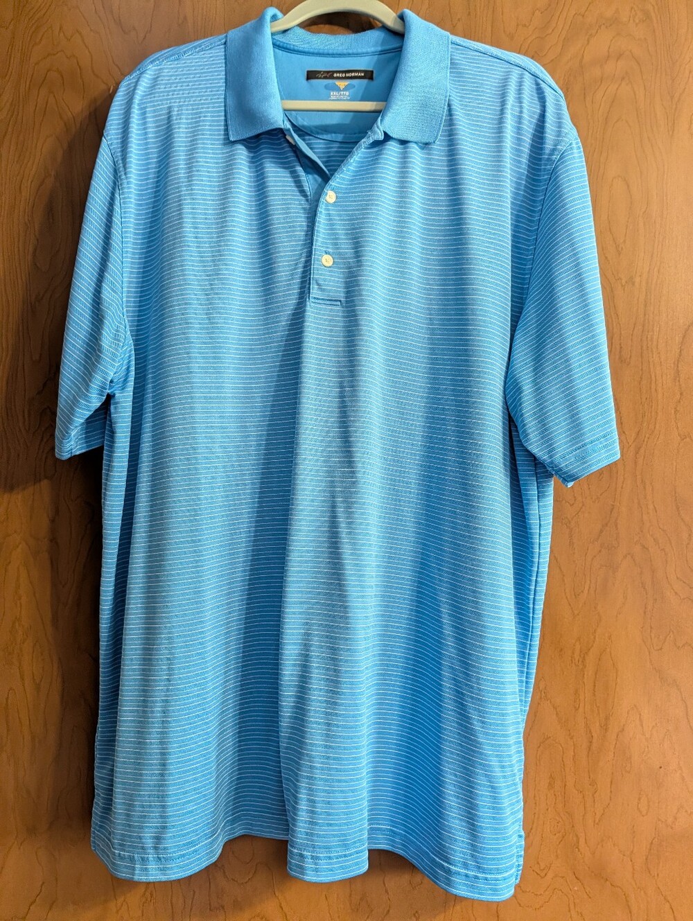 Greg Norman Men's Play-Dry Fish/Golf Polo Shirt. Size XXL. Short Sleeves
